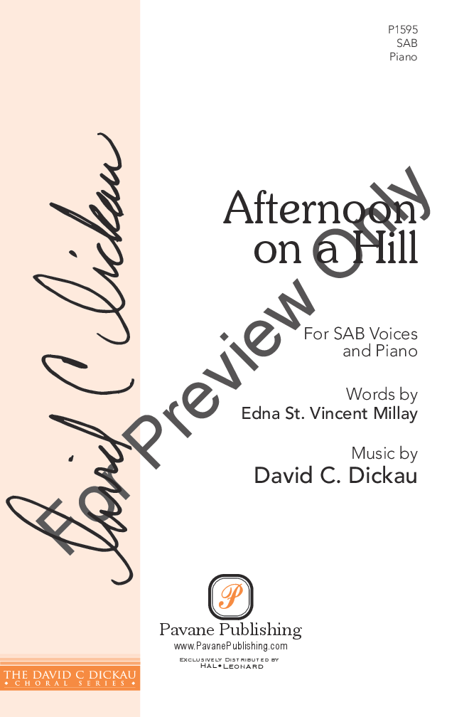 Afternoon on a Hill Large Print Edition P.O.D.