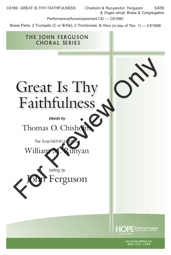 Great Is Thy Faithfulness Large Print Edition P.O.D.