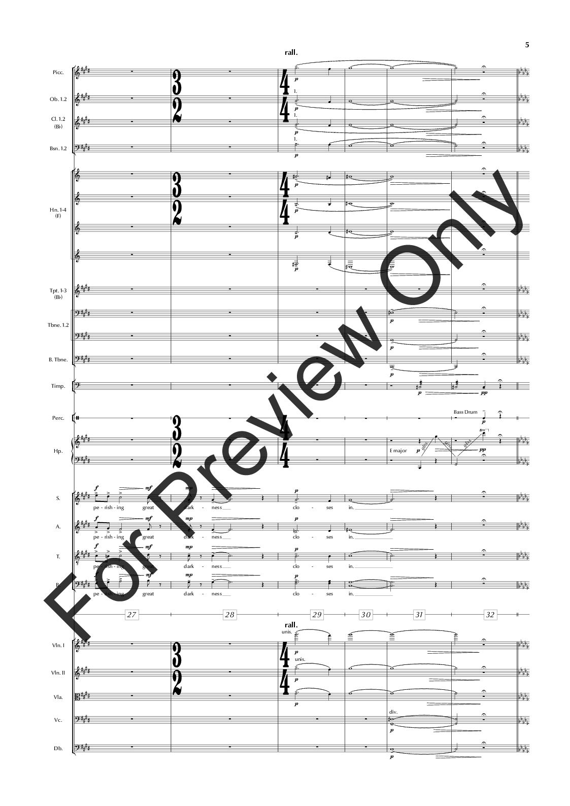 The Great War Symphony Vocal Score P.O.D.