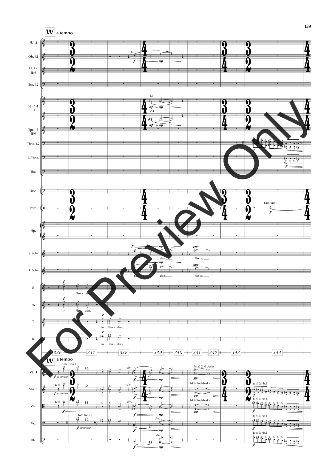 The Great War Symphony Vocal Score P.O.D.