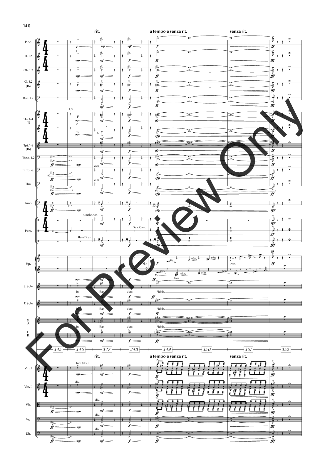 The Great War Symphony Vocal Score P.O.D.