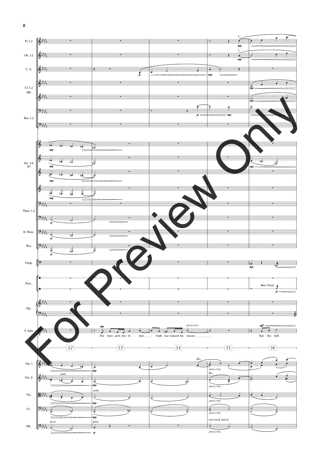 The Great War Symphony Vocal Score P.O.D.