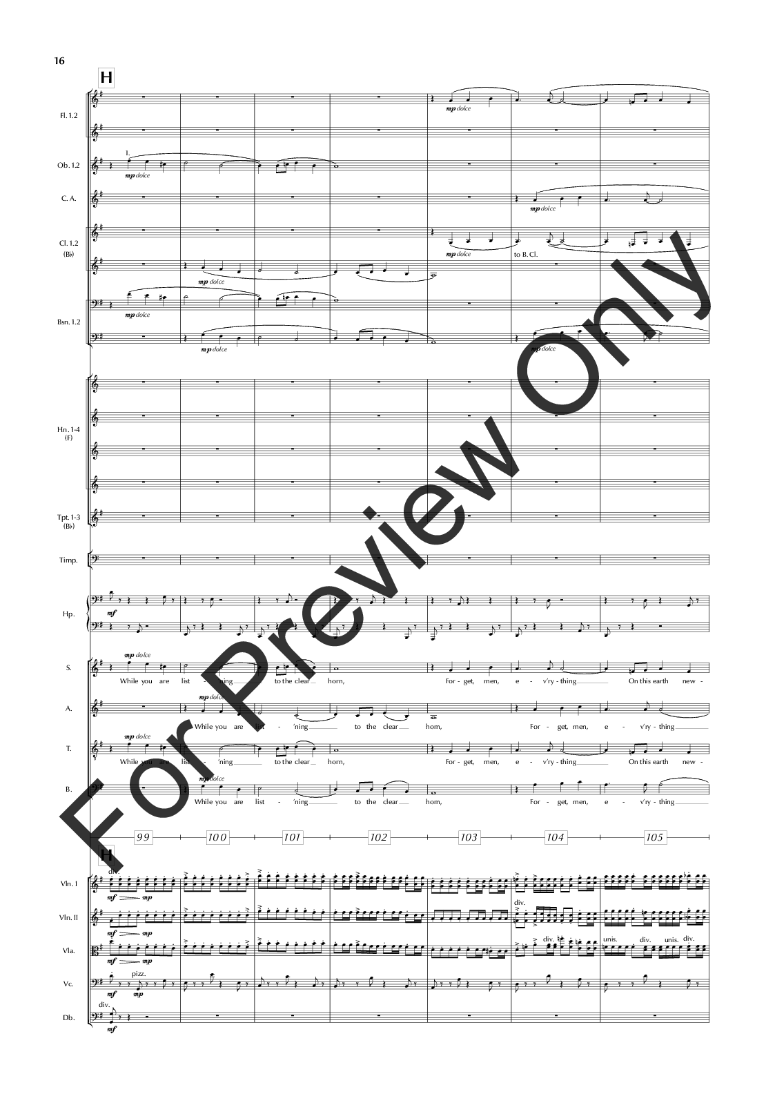 The Great War Symphony Vocal Score P.O.D.