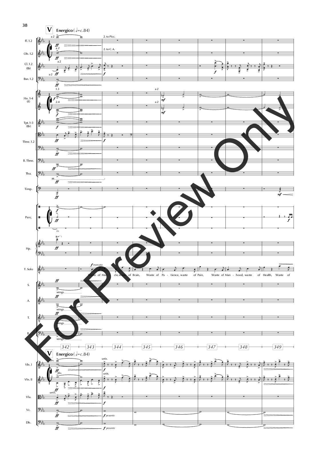 The Great War Symphony Vocal Score P.O.D.