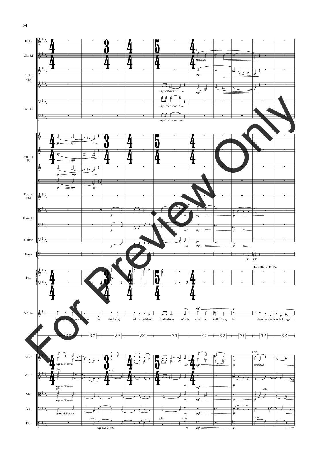 The Great War Symphony Vocal Score P.O.D.