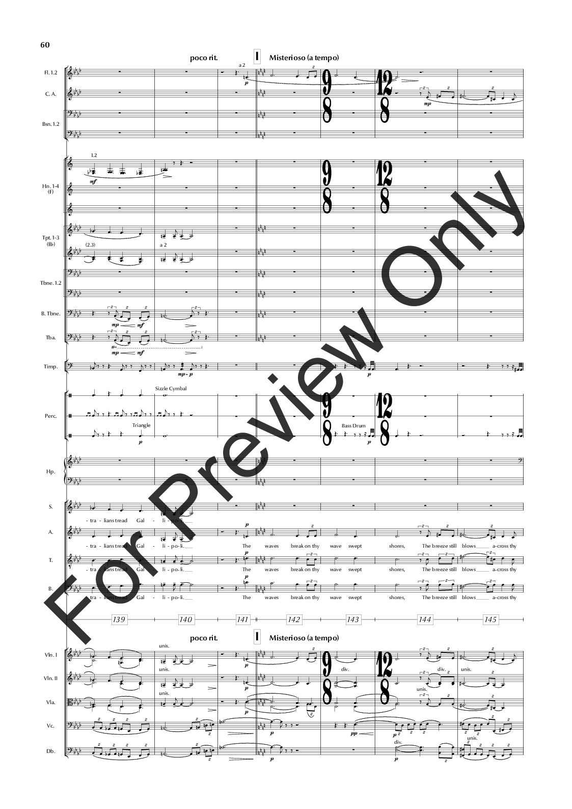 The Great War Symphony Vocal Score P.O.D.