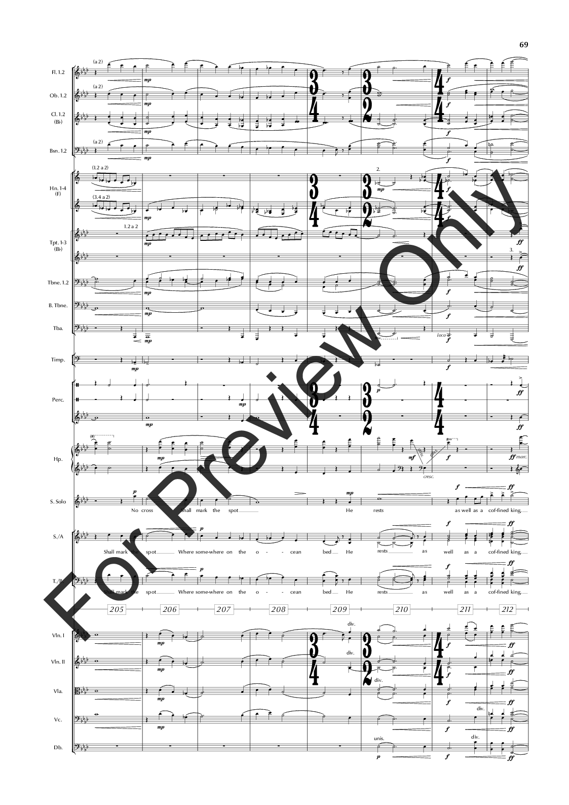 The Great War Symphony Vocal Score P.O.D.