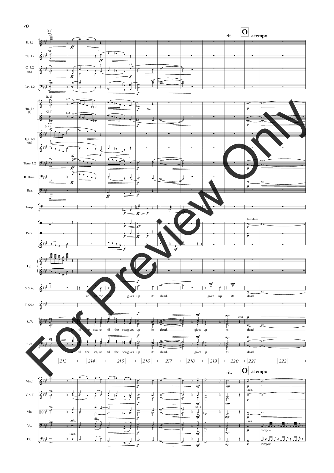 The Great War Symphony Vocal Score P.O.D.