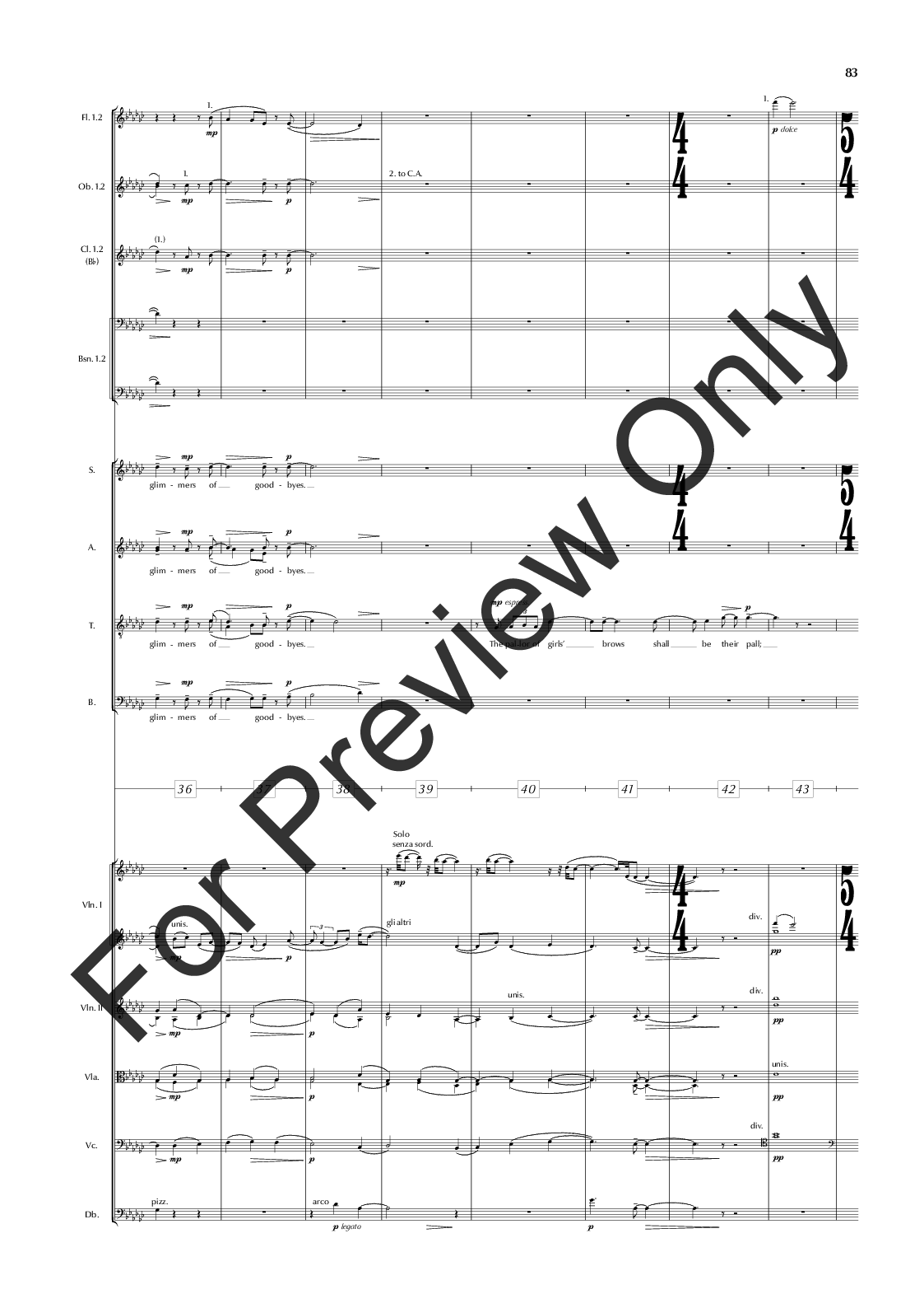 The Great War Symphony Vocal Score P.O.D.