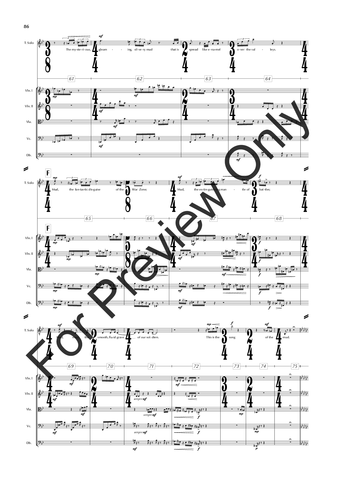 The Great War Symphony Vocal Score P.O.D.