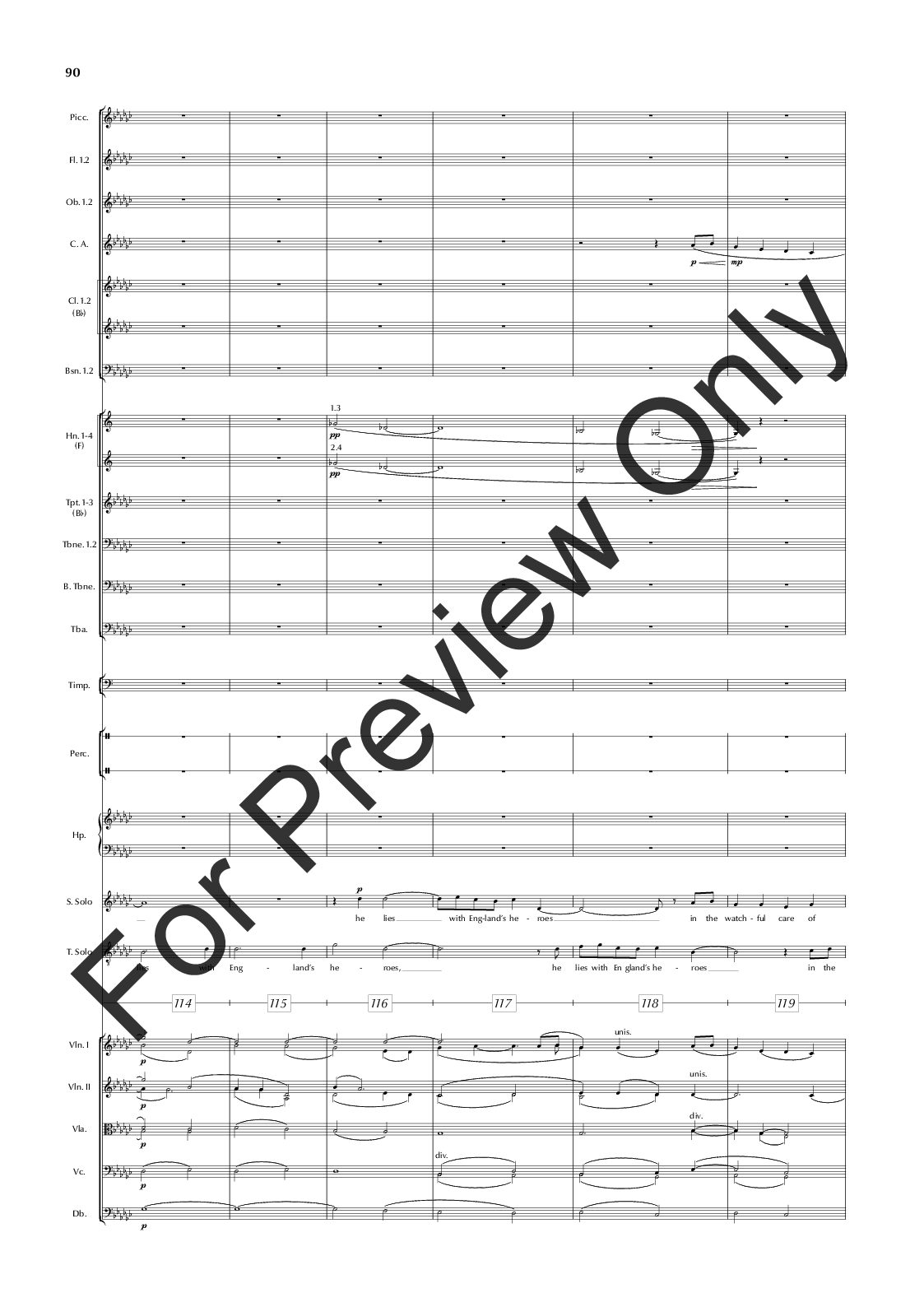 The Great War Symphony Vocal Score P.O.D.