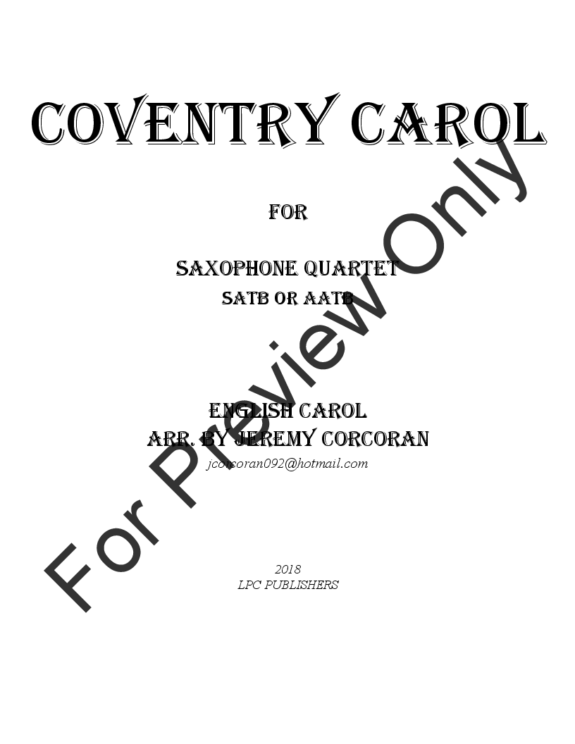 Coventry Carol P.O.D.