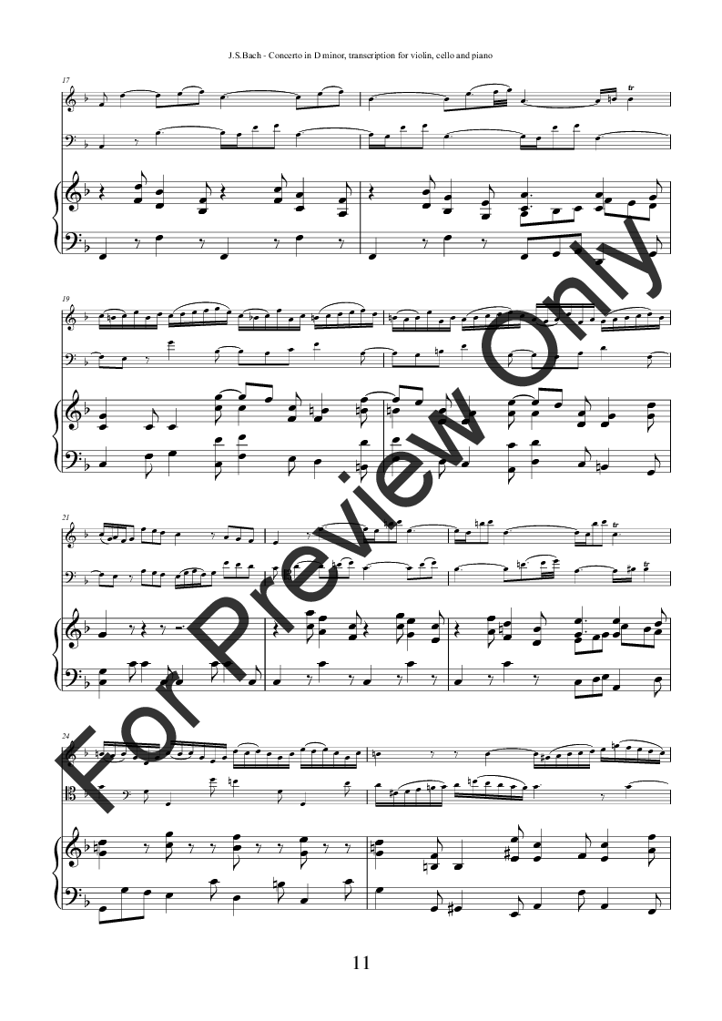 (Double Concerto) BWV 1043 P.O.D.