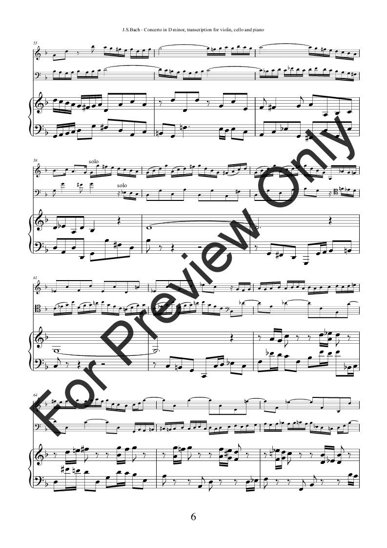 (Double Concerto) BWV 1043 P.O.D.