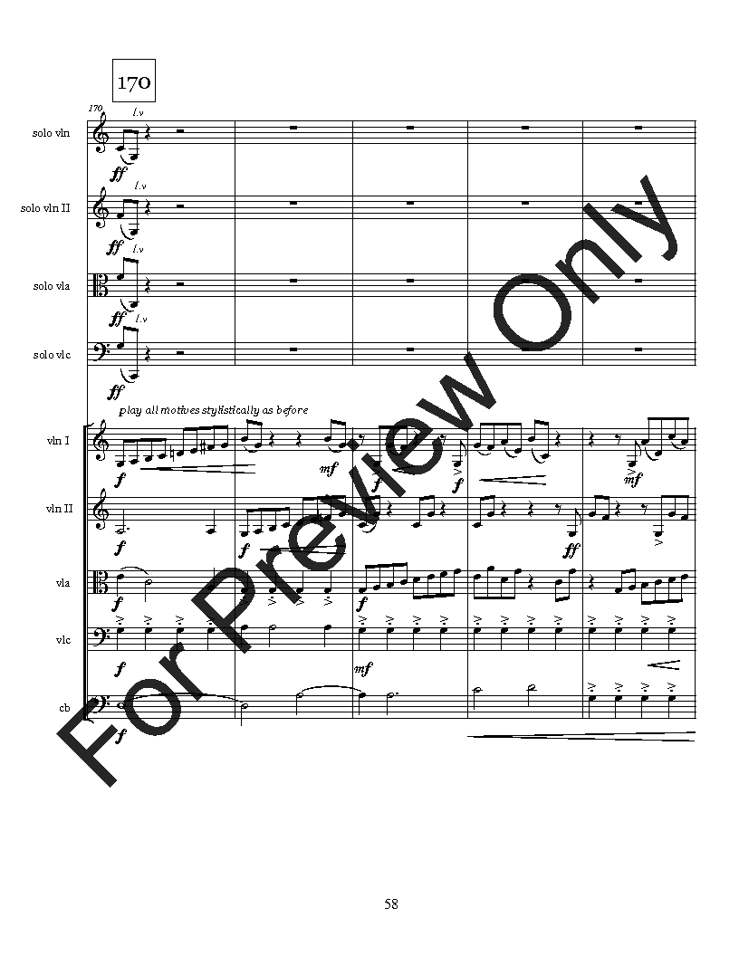 Sketches of Home Score Only - Parts Rental Through Publisher