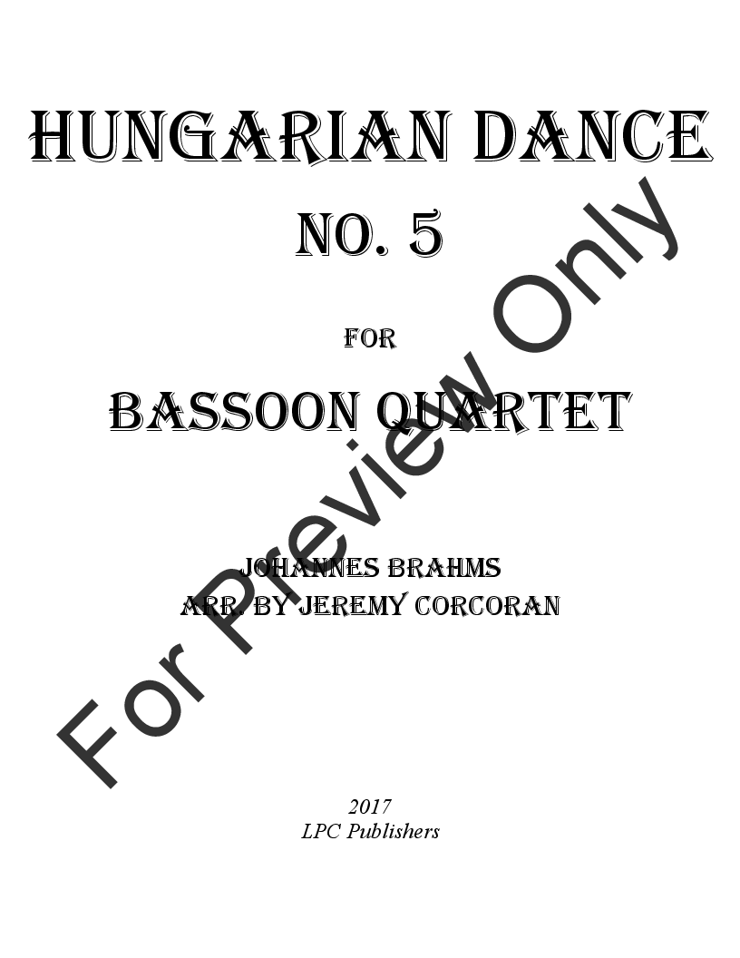 Hungarian Dance No. 5 P.O.D.