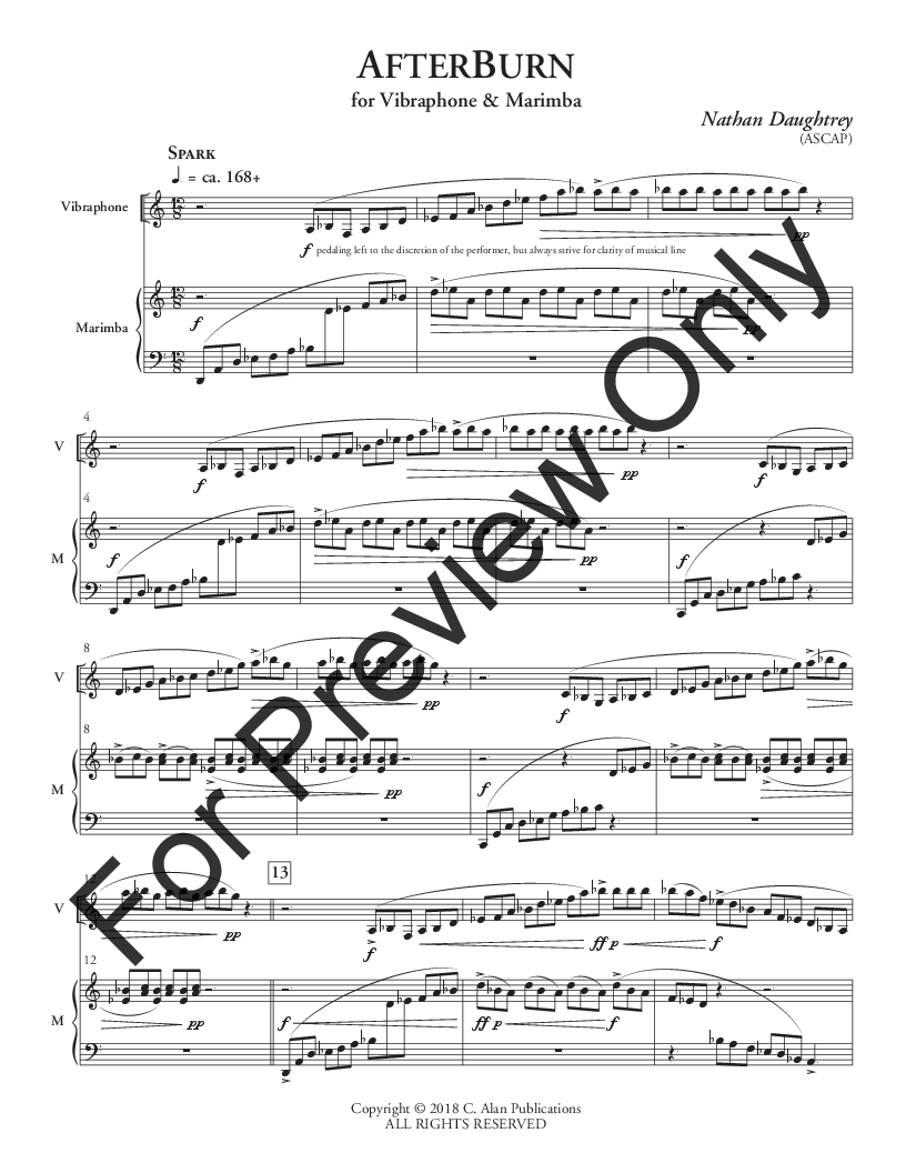 Afterburn Vibraphone (3 octave) and Marimba (5 octave) Duet