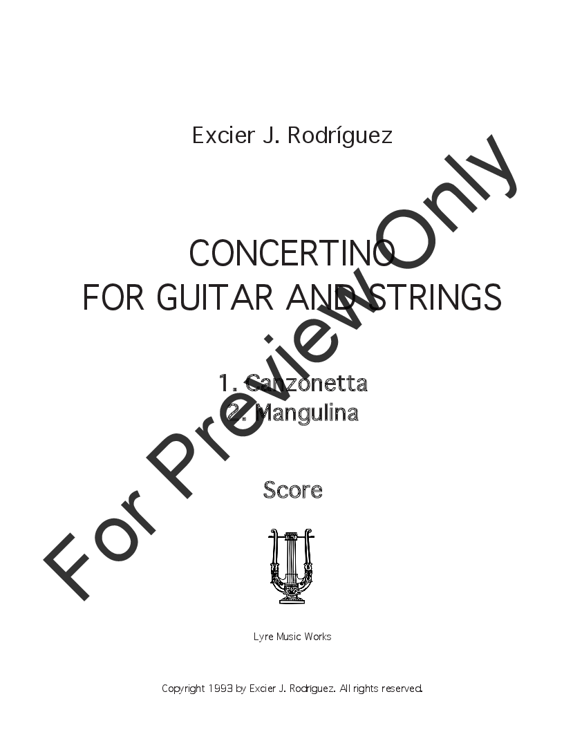 Concertino for Guitar and Strings P.O.D.