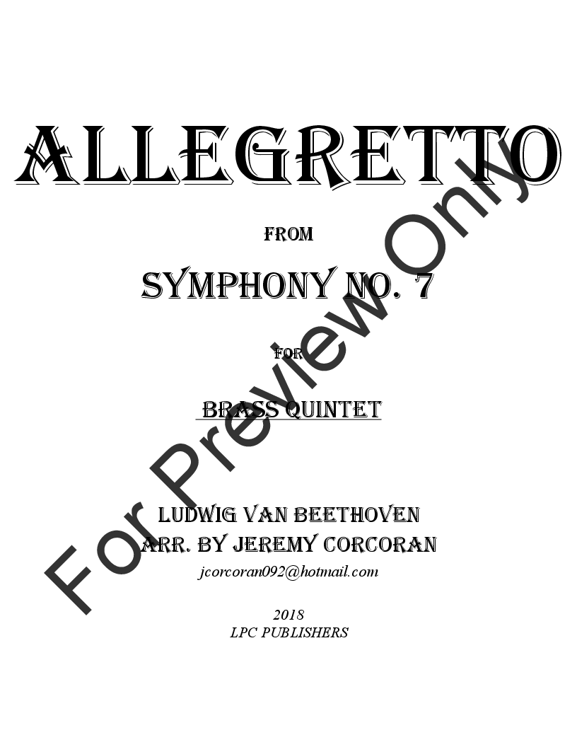 Allegretto from Symphony No. 7 P.O.D.