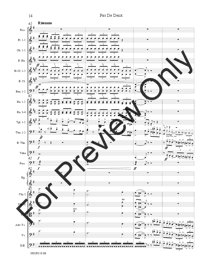 Pas de Deux (Intermediate Harp) SCORE P.O.D.