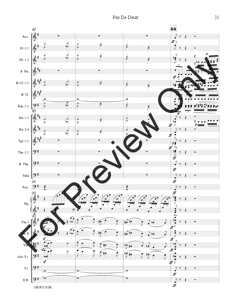 Pas de Deux (Intermediate Harp) SCORE P.O.D.