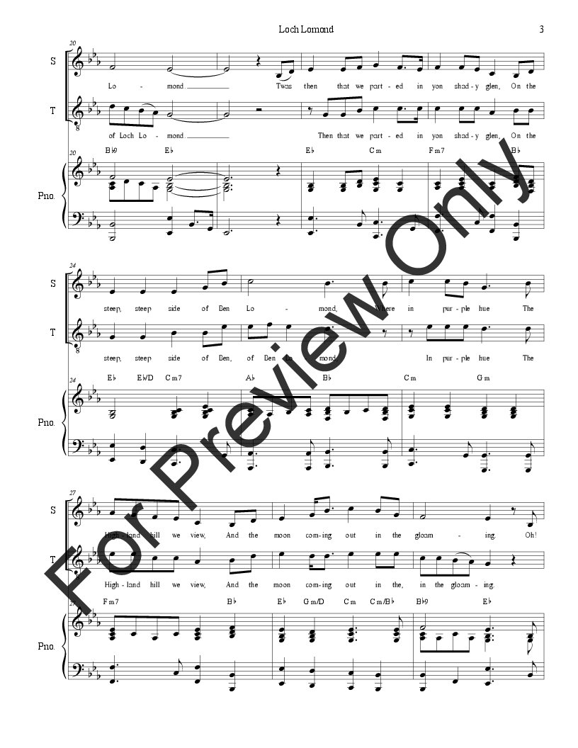 Loch Lomond (2-part choir) P.O.D.