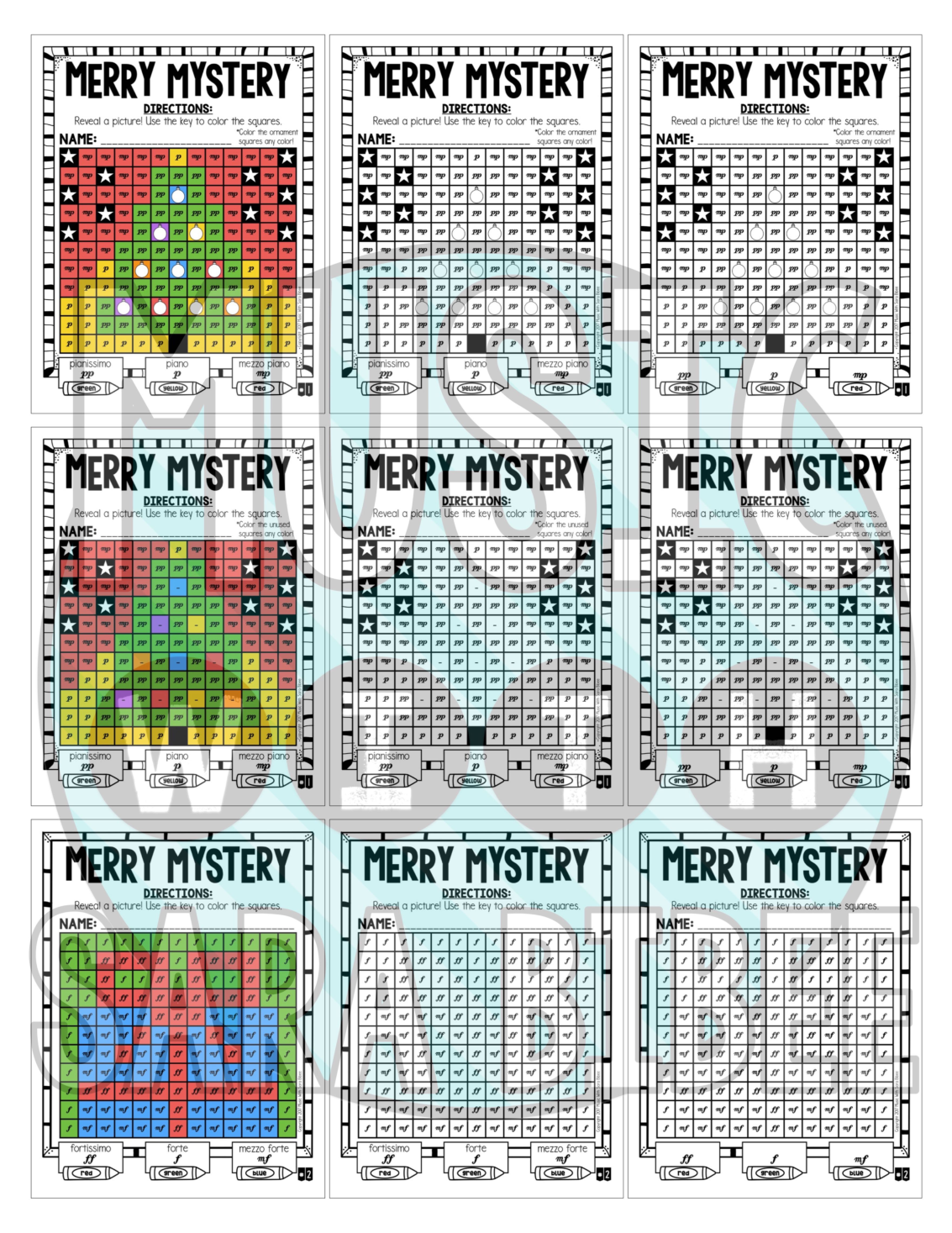 Christmas Mystery Music Grids Dynamics PDF