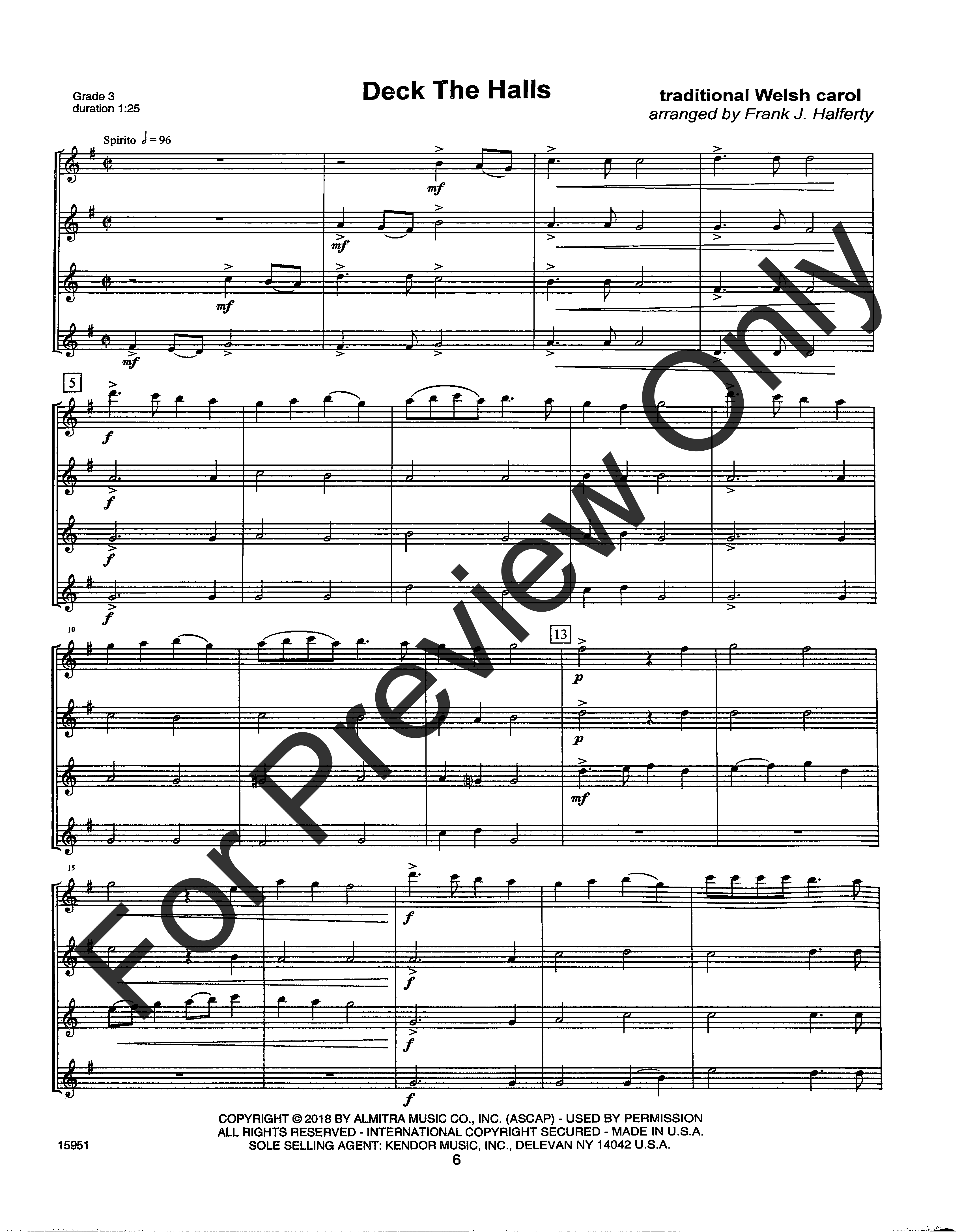 Christmas Classics for Saxophone Quartet Full Score