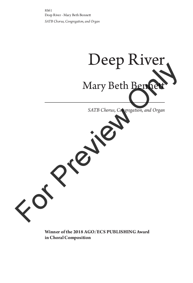 Deep River Large Print Edition P.O.D.