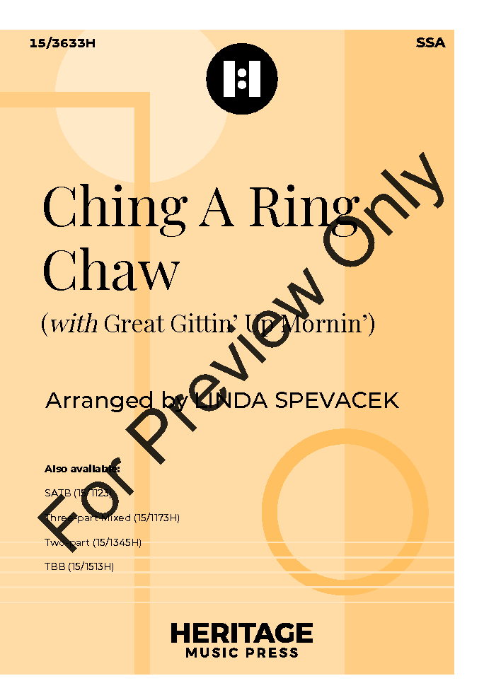 Ching A Ring Chaw Large Print Edition P.O.D.