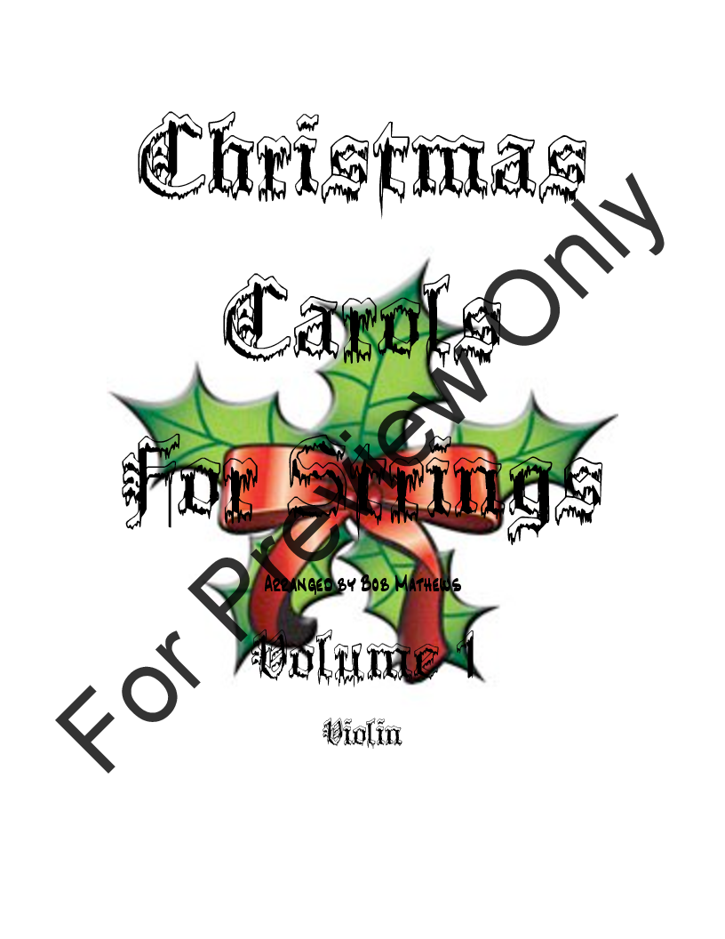 Christmas Carols For Strings Volume 1 for Violin P.O.D.