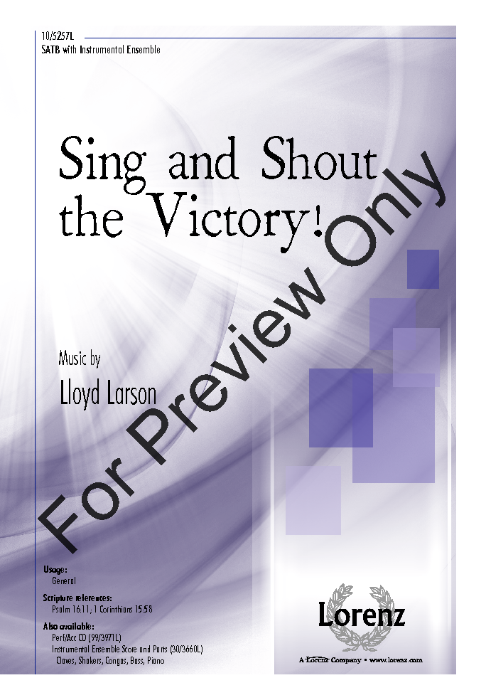 Sing and Shout the Victory!