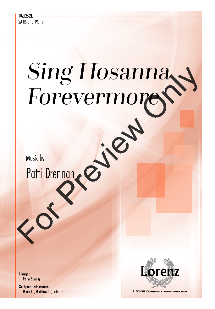 Sing Hosanna Forevermore Large Print Edition P.O.D.