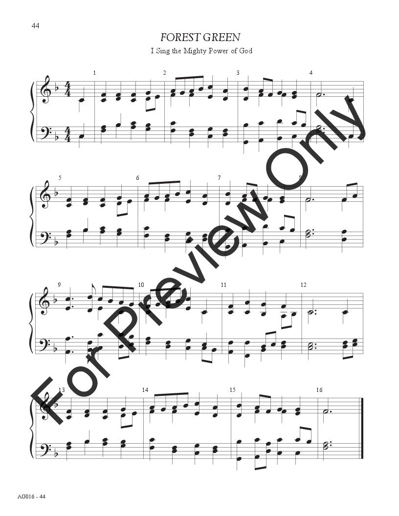 50 Quick Hymn Accompaniments 1/8 Octaves P.O.D.