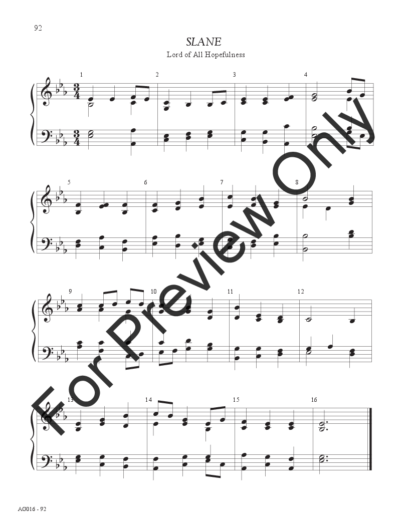 50 Quick Hymn Accompaniments 1/8 Octaves P.O.D.