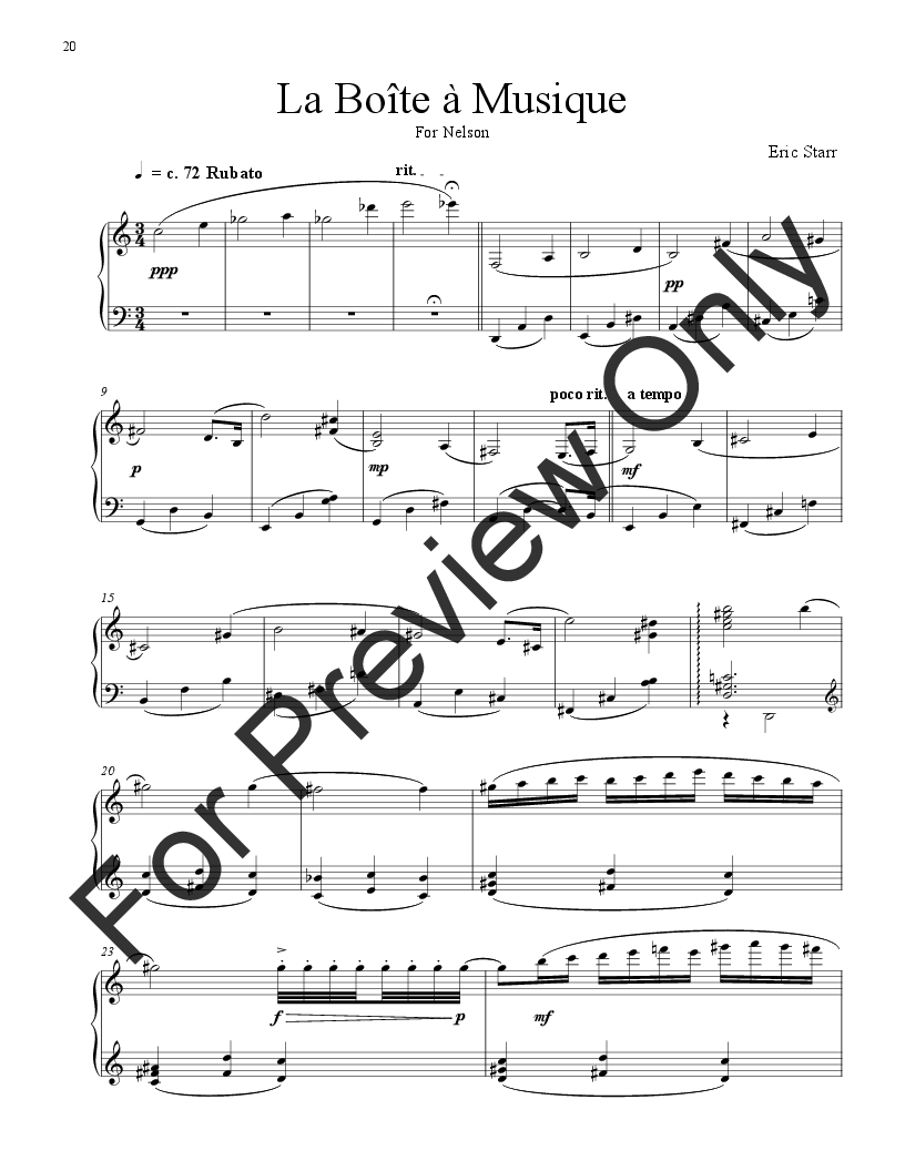 Twelve Pieces for Solo Piano P.O.D.