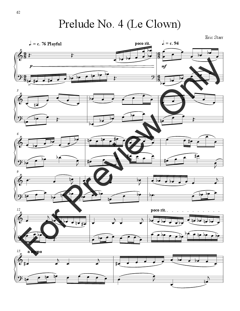 Twelve Pieces for Solo Piano P.O.D.