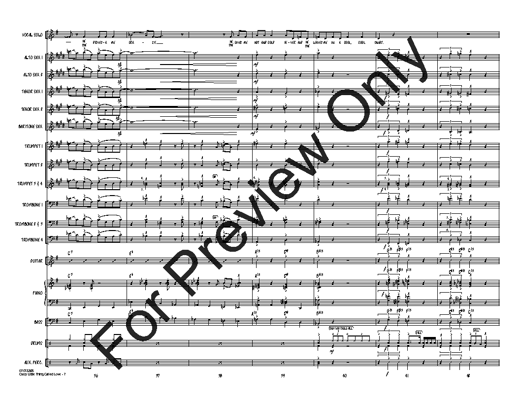 Crazy Little Thing Called Love Vocal Solo with Jazz Ensemble