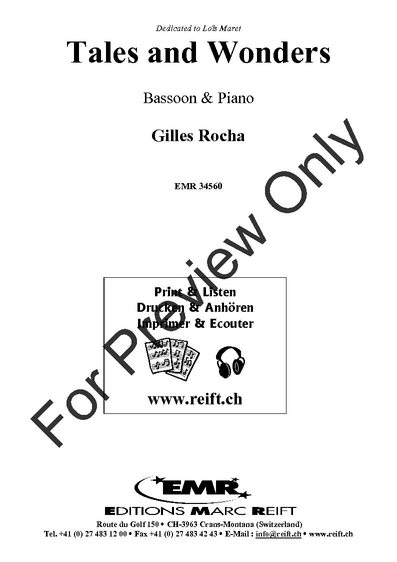 Tales and Wonders Bassoon and Piano