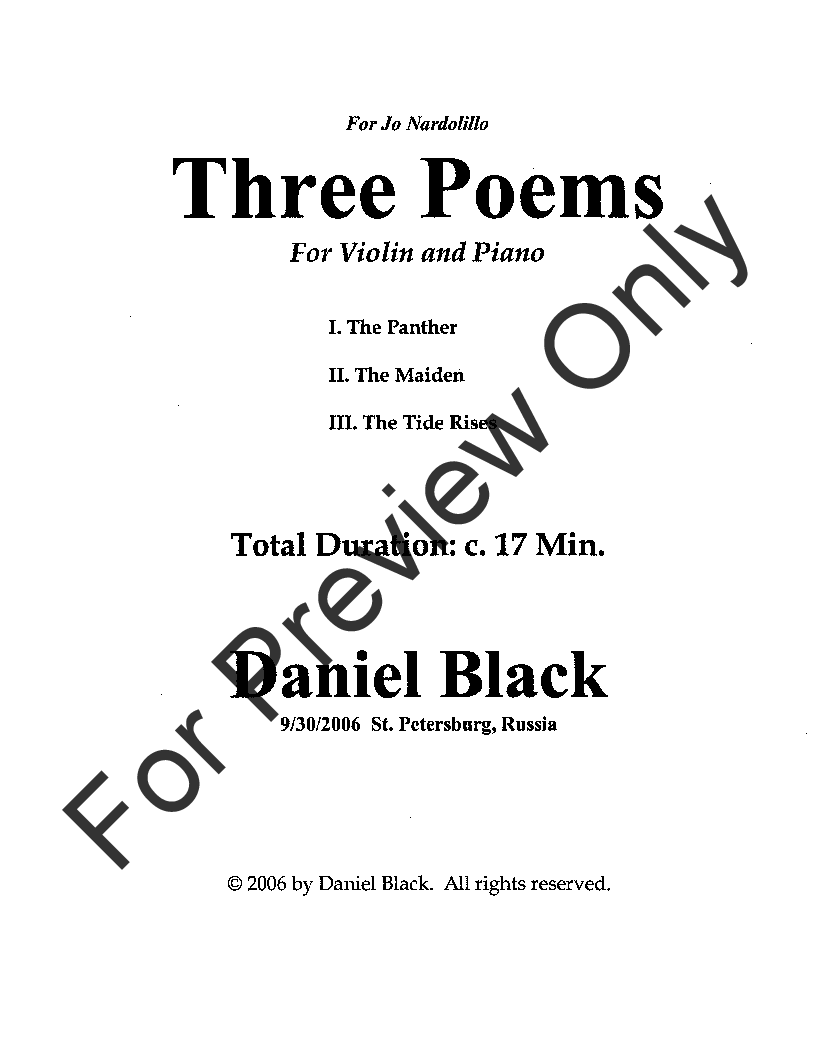 Three Poems P.O.D.