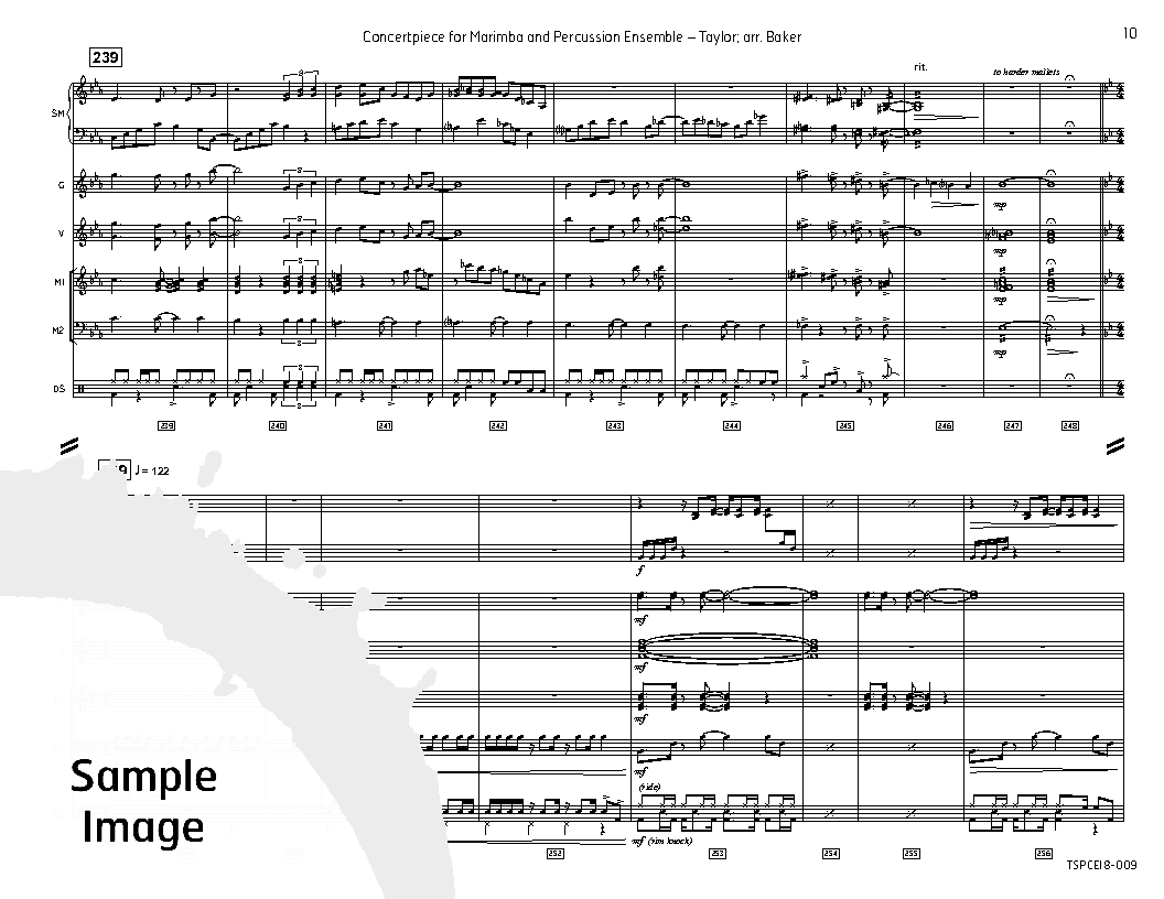 Concertpiece Marimba Solo and Percussion Sextet