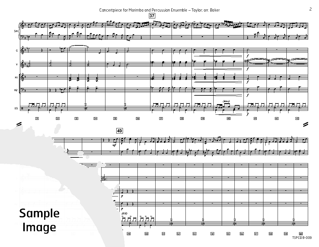 Concertpiece Marimba Solo and Percussion Sextet