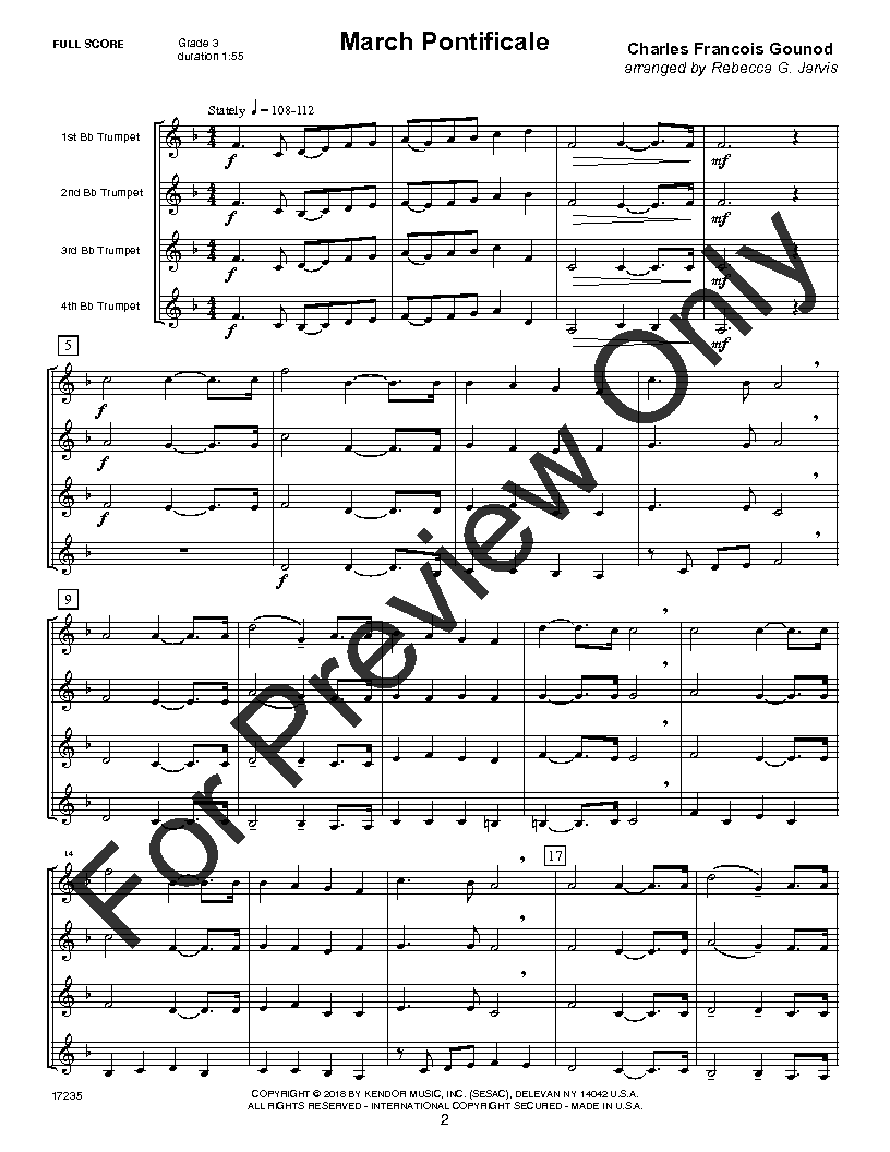 Classics For Trumpet Quartet Full Score