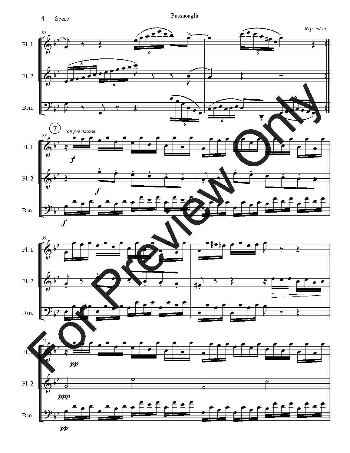 Pasacaglia for Flexible Woodwind Trio P.O.D.