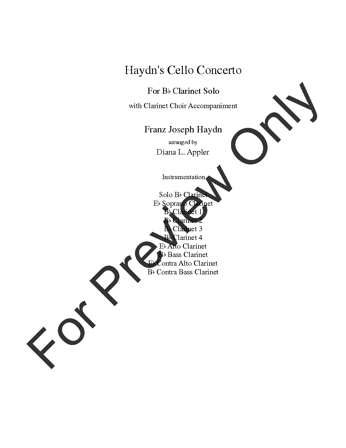 Haydn's Cello Concerto P.O.D.