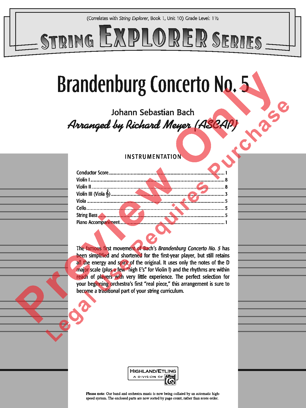 Brandenburg Concerto #5