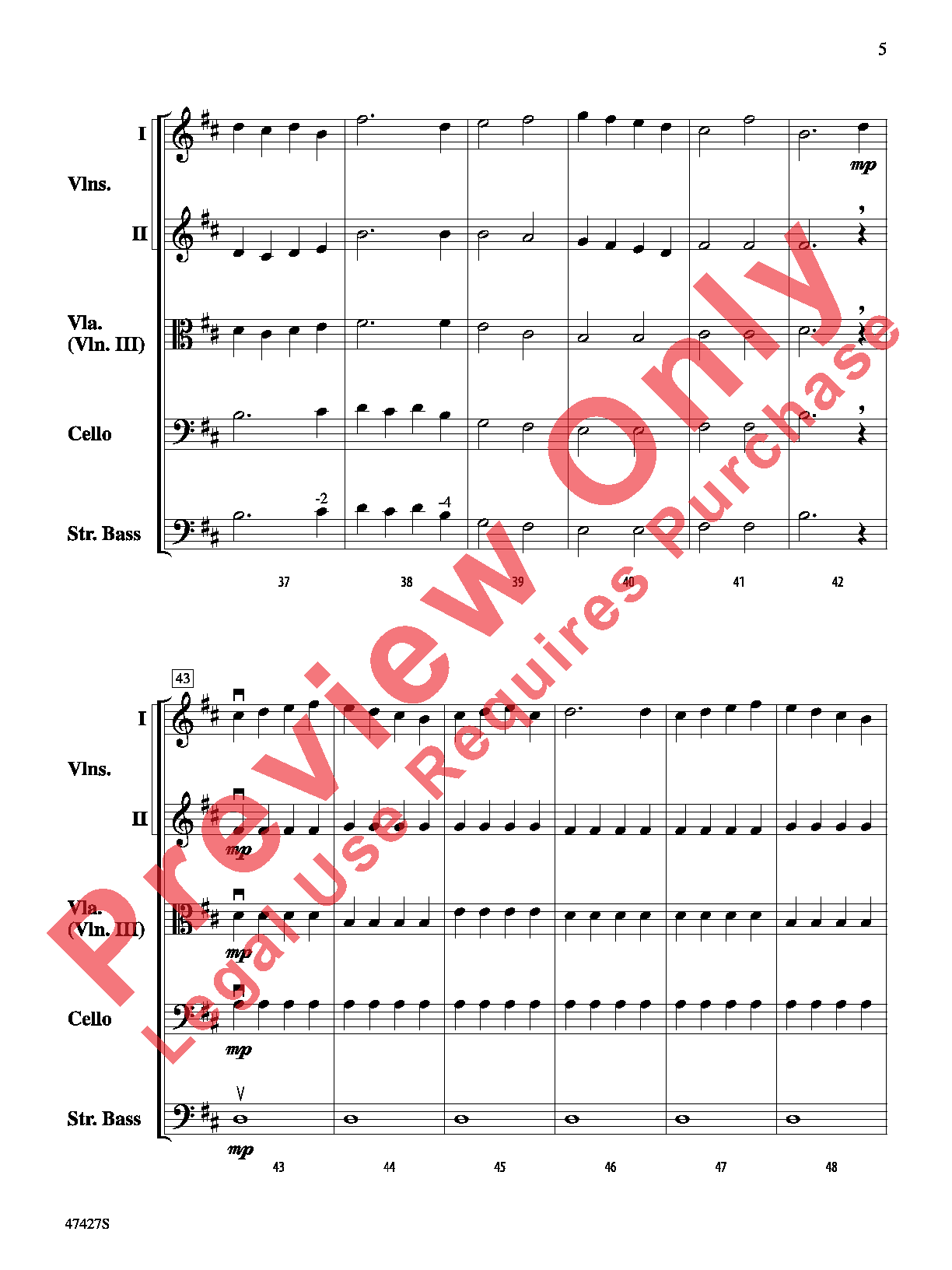 Farandole (Themes) Score