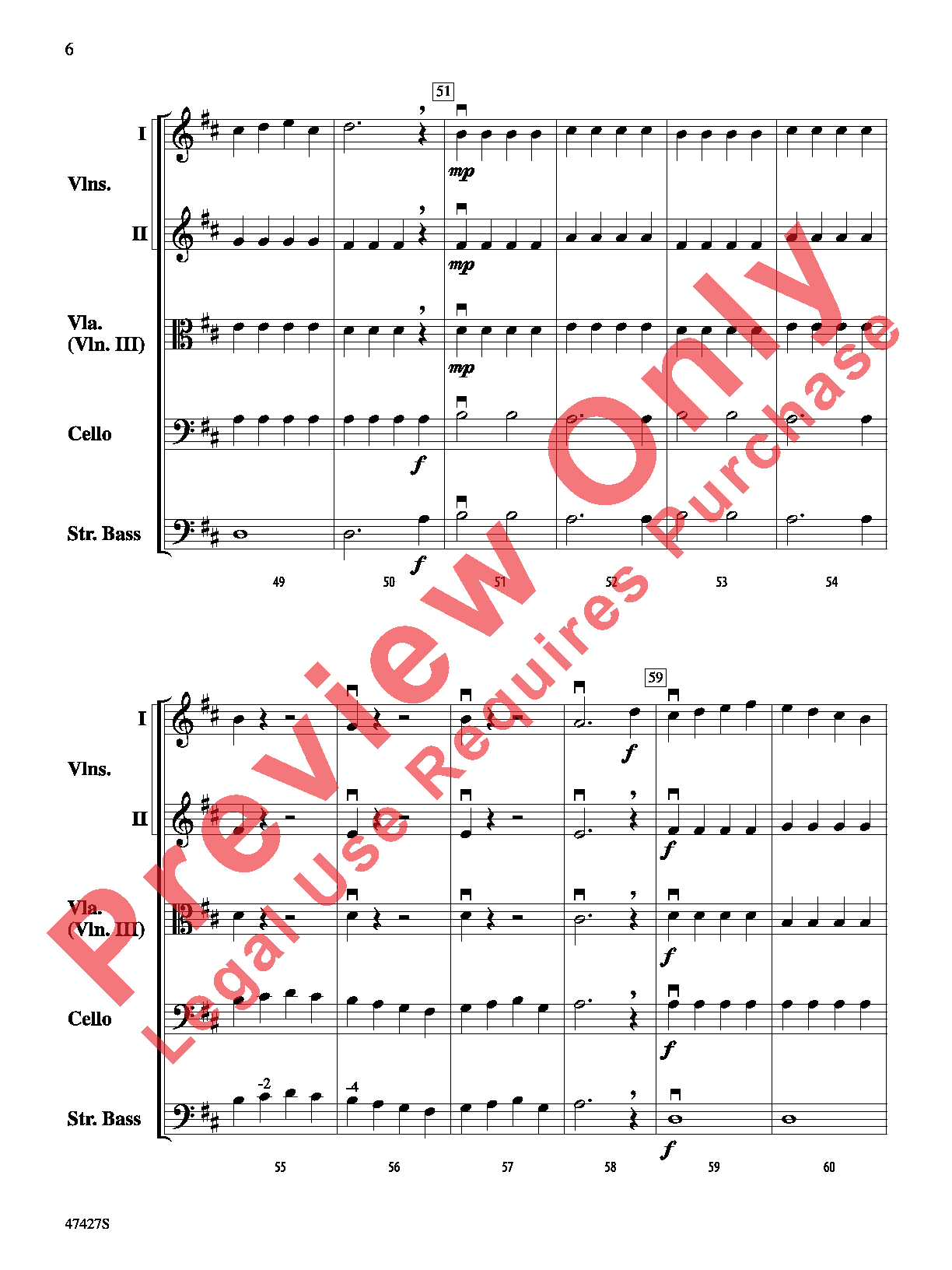 Farandole (Themes) Score