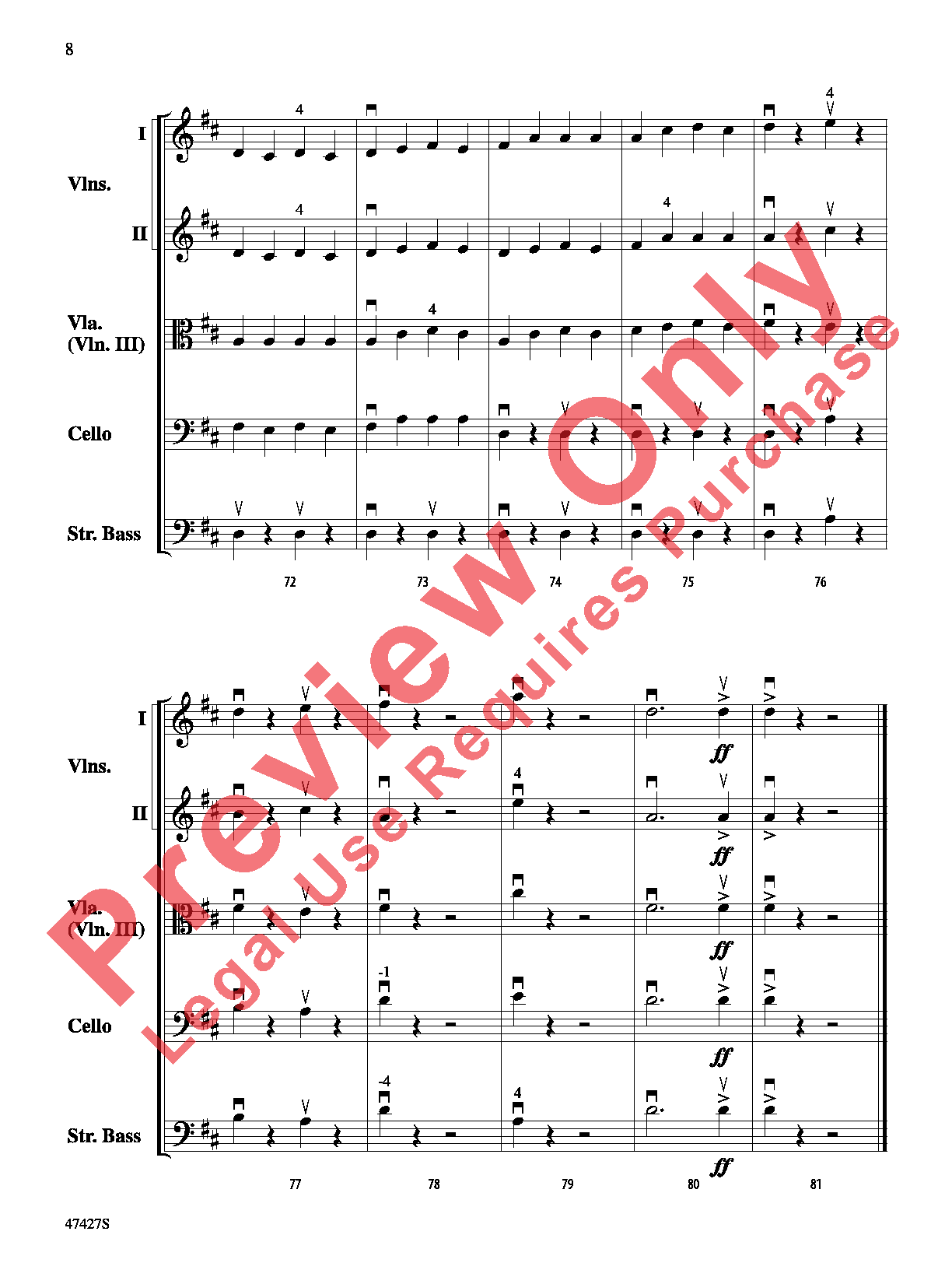 Farandole (Themes) Score