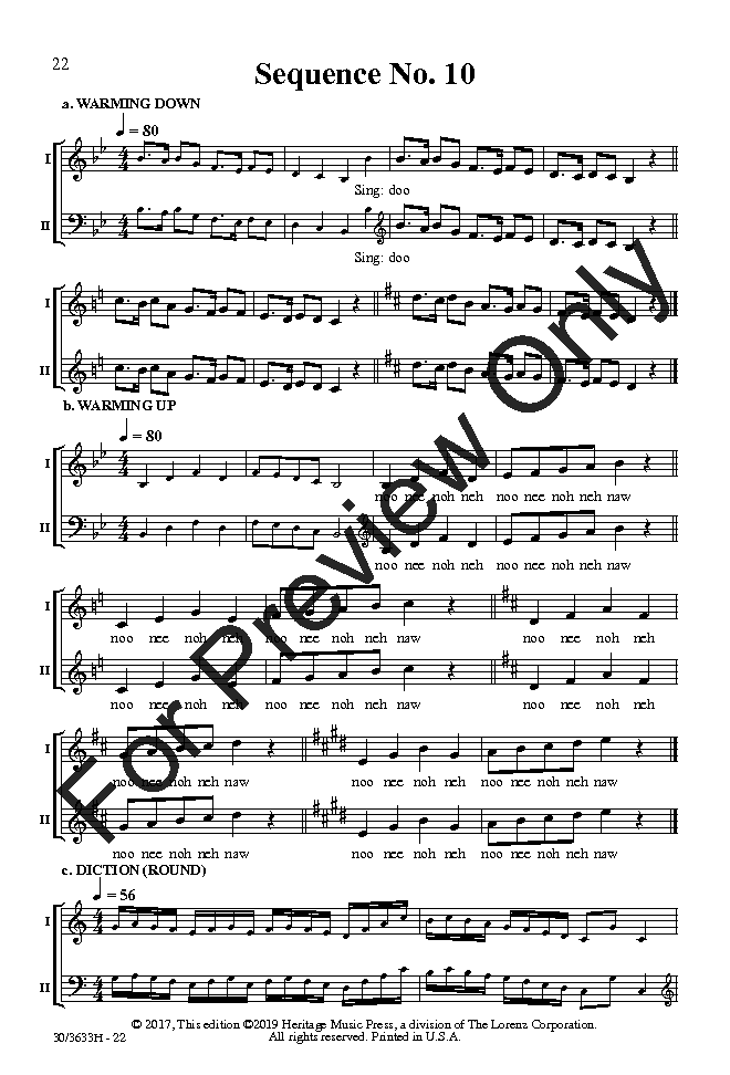 Quick Start Choral Warm Ups Singer's Edition for Treble Voices